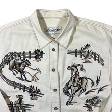 Load image into Gallery viewer, Vintage Panhandle Slim Cowboy Western Embroidered Popper Long Sleeve Shirt
