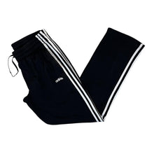Load image into Gallery viewer, ADIDAS Three Stripe Mini Logo Black Open Leg Tracksuit Bottoms