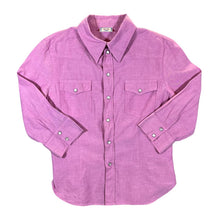 Load image into Gallery viewer, Vintage ROCKY Cowboy Western Embroidered Pearl Snap Popper Cotton 3/4 Sleeve Shirt