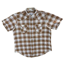 Load image into Gallery viewer, Vintage H BAR C California Ranchwear Cowboy Western Check Popper Short Sleeve Distressed Shirt
