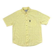 Load image into Gallery viewer, COLUMBIA SPORTSWEAR Classic Yellow Plaid Check Short Sleeve Button-Up Cotton Shirt
