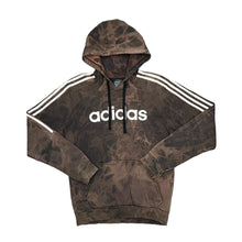 Load image into Gallery viewer, ADIDAS Three Stripe Classic Big Logo Spellout Graphic Bleach Tie Dye Pullover Hoodie