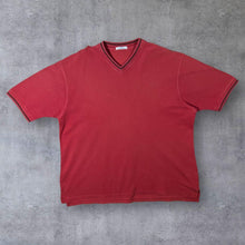 Load image into Gallery viewer, Vintage St Michael Marks & Spencer Red Short Sleeve V-Neck Cotton T-Shirt
