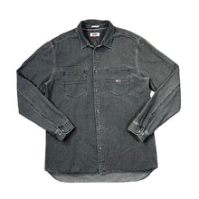 Load image into Gallery viewer, TOMMY JEANS Tommy Hilfiger "Regular Fit" Classic Mini Logo Denim Cotton Long Sleeve Shirt
