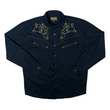 Load image into Gallery viewer, Atlas For Men Cowboy Western Black Cotton Long Sleeve Shirt
