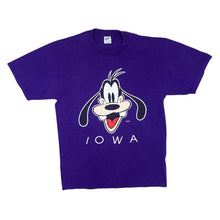 Load image into Gallery viewer, Vintage 90's Velva Sheen Disney IOWA Goofy Character Graphic Purple T-Shirt