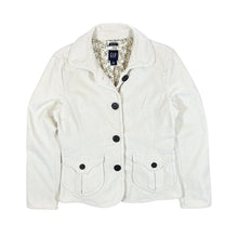Load image into Gallery viewer, GAP "Stretch" White Corduroy Cord Button Blazer Pea Coat