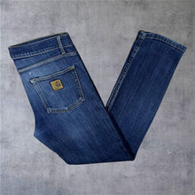 Load image into Gallery viewer, Carhartt "Rebel Pant" Classic Blue Denim Slim Tapered Fit Jeans