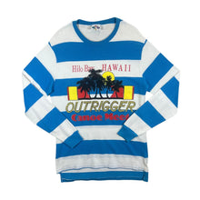 Load image into Gallery viewer, Vintage 90's New Connections "Hilo Bay Hawaii Canoe Meet" Striped Lightweight Sweatshirt