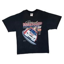 Load image into Gallery viewer, Vintage Checkered Flag NASCAR Darrell Waltrip Motorsports Graphic Black T-Shirt