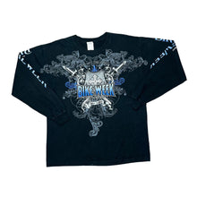 Load image into Gallery viewer, ALEXANDRIA BAY BIKE WEEK "New York" Gothic Biker Souvenir Spellout Graphic Long Sleeve T-Shirt