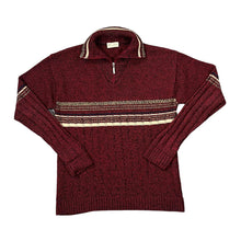 Load image into Gallery viewer, Vintage MEN'S CLASSIC Striped Knit 1/4 Zip Pullover Sweater Jumper
