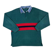 Load image into Gallery viewer, Vintage ST MICHAEL Marks & Spencer Colour Block Denim Collared Fleece Sweatshirt