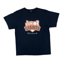 Load image into Gallery viewer, JUNIOR GIANTS "Coach" Baseball Sports Graphic Black T-Shirt