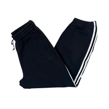 Load image into Gallery viewer, Adidas Three Stripe Embroidered Mini Logo Black Sweatpants Joggers