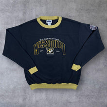 Load image into Gallery viewer, Vintage NCAA Missouri Tigers College Embroidered Spellout Black Sweatshirt
