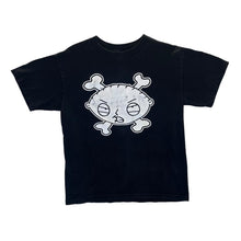 Load image into Gallery viewer, Delta FAMILY GUY Stewie Griffin Crossbones Character TV Show Graphic Black T-Shirt