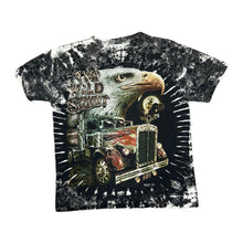 Load image into Gallery viewer, Early 00's THE WILD SPIRIT Trucker Biker Eagle Spellout Graphic Tie Dye T-Shirt