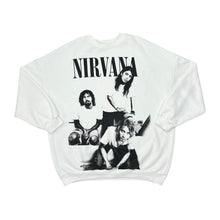 Load image into Gallery viewer, Bershka x NIRVANA Classic Logo Spellout Graphic Alternative Rock Grunge Band Crewneck Sweatshirt