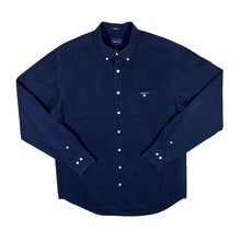 Load image into Gallery viewer, GANT "The Broadcloth Regular" Navy Blue Long Sleeve Button-Up Shirt