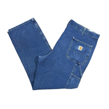 Load image into Gallery viewer, Early 00's CARHARTT "Dungaree Fit" Made In Mexico Blue Denim Carpenter Worker Straight Leg Jeans