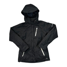 Load image into Gallery viewer, COLUMBIA Interchange Omni-Tech Classic Black Hooded Windbreaker Outdoor Hiking Jacket

