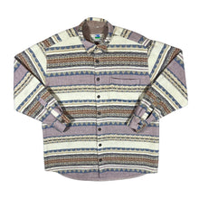 Load image into Gallery viewer, Vintage 90's WEEKEND Aztec Striped Patterned Long Sleeve Flannel Over Shirt