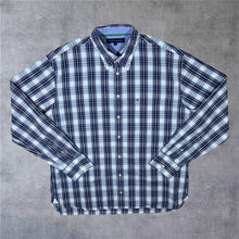 Load image into Gallery viewer, Tommy Hilfiger Plaid Check Mini Logo Long Sleeve Button-Up Shirt