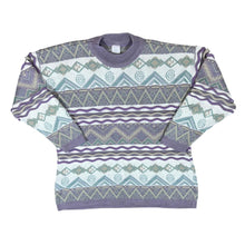 Load image into Gallery viewer, Vintage 90's EURO STAR Crazy Abstract Patterned 3D Knit Acrylic Wool Sweater Jumper