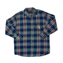 Load image into Gallery viewer, Vintage 90's DISNEY Winnie The Pooh Tigger Embroidered Character Plaid Check Long Sleeve Flannel Shirt
