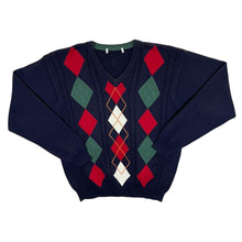 Load image into Gallery viewer, Vintage ST MICHAEL Marks & Spencer Argyle Check Golf Sweater Jumper