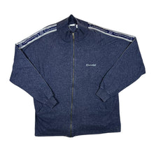 Load image into Gallery viewer, Vintage CHAMPION USA Mini Logo Tape Sleeve Navy Blue Zip Sweatshirt