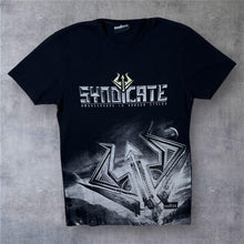 Load image into Gallery viewer, Syndicate Festival (2017) Hardcore Electronic Music Lineup Graphic Black T-Shirt