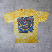 Load image into Gallery viewer, Eldora Speedway "Rossburg, Ohio" Yellow Tie Dye Motorsports Racing T-Shirt