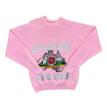 Load image into Gallery viewer, Vintage 90's Tultex AUSTRALIAN ACADEMY OF HIGHER LEARNING Souvenir Spellout Graphic Pink Sweatshirt