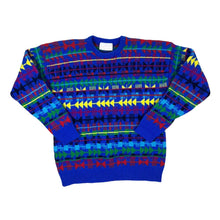 Load image into Gallery viewer, Vintage 90's ZIG ZAG Made In Scotland Abstract Patterned Wool Knit Sweater Jumper