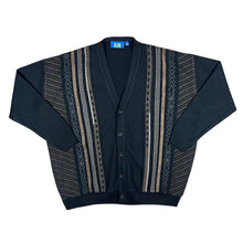 Load image into Gallery viewer, Vintage XL MANSIZE Grandad Patterned Acrylic Wool Knit Button Cardigan Sweater