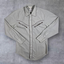Load image into Gallery viewer, Vintage 80's Barb Western Wear Cowboy Beige Pearl Snap Popper Long Sleeve Shirt