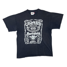 Load image into Gallery viewer, Vintage ROCKAWAY "Visual Rock Stars" Spellout Graphic Faded Black T-Shirt