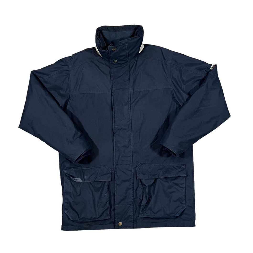 Vintage MUSTO SNUGS Classic Navy Blue Fleece Lined Outdoor Jacket