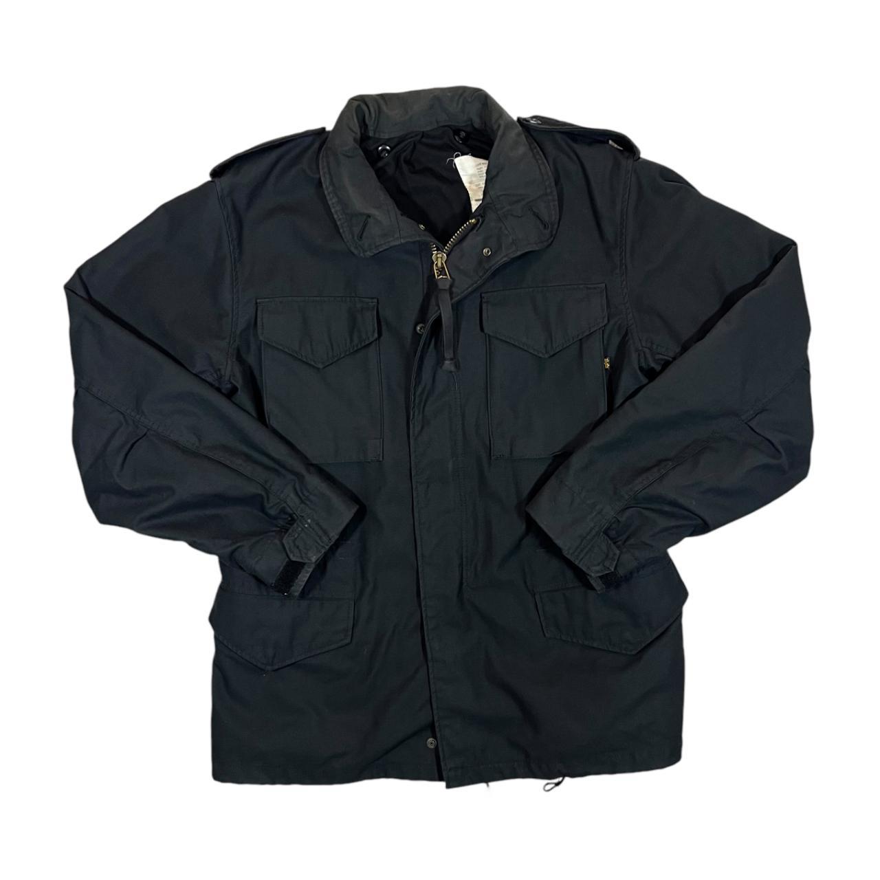 Vintage ALPHA INDUSTRIES Cold Weather Man s Field Coat Black Large Reg George Worgan VTG