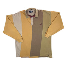 Load image into Gallery viewer, Vintage DUCKS UNLIMITED Mini Logo Colour Block Long Sleeve Polo Shirt