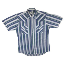 Load image into Gallery viewer, Vintage 90's Ely Cattleman Cowboy Western Multi Striped Popper Short Sleeve Shirt