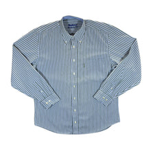 Load image into Gallery viewer, Barbour "The Sporting Shirt" Blue Green Striped Long Sleeve Button-Up Cotton Shirt