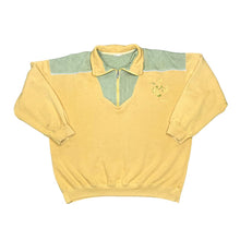 Load image into Gallery viewer, Vintage 90's KLASS Embroidered Floral Rose Flower Motif Colour Block 1/4 Zip Pullover Sweatshirt