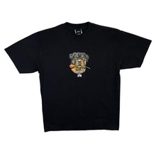 Load image into Gallery viewer, HUF Big Poppy Rottweiler Dog Skater Streetwear Graphic Black Short Sleeve T-Shirt