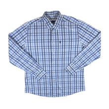 Load image into Gallery viewer, Barbour "Tailored Fit" Blue White Check Long Sleeve Button-Up Cotton Shirt