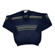 Load image into Gallery viewer, Vintage 90's FARAH Classic Multi Striped Acrylic Knit V-Neck Sweater Jumper