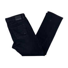 Load image into Gallery viewer, TOMMY HILFIGER "Denton Stretch Straight Fit" Black Selvedge Denim Jeans