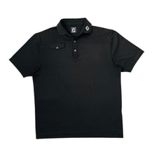 Load image into Gallery viewer, FOOTJOY Athletic Fit Black Golf Sports Polyester Spandex Short Sleeve Polo Shirt
